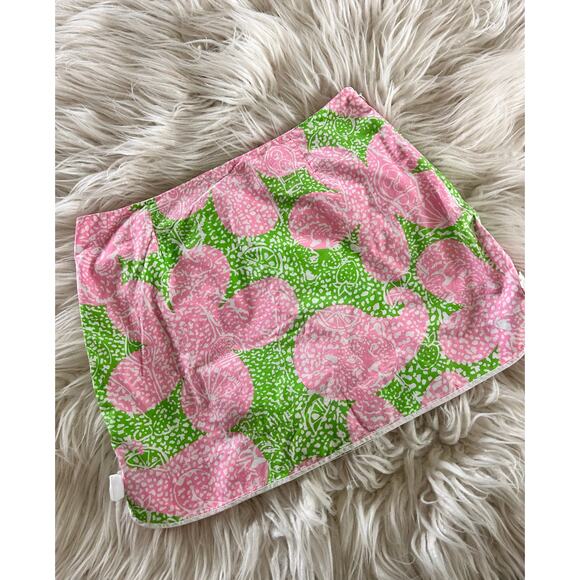 Lilly Pulitzer‎ Women's Floral Mid-Rise Mini Skort Vacation Pink Green Size 4 - Picture 5 of 9